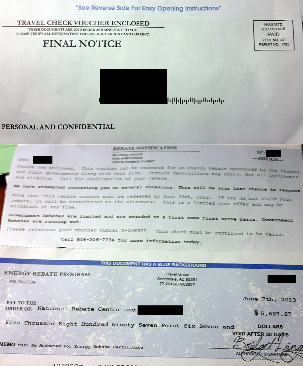 Old Scam Resurfaces From Travel Union This Time As An Energy Rebate 